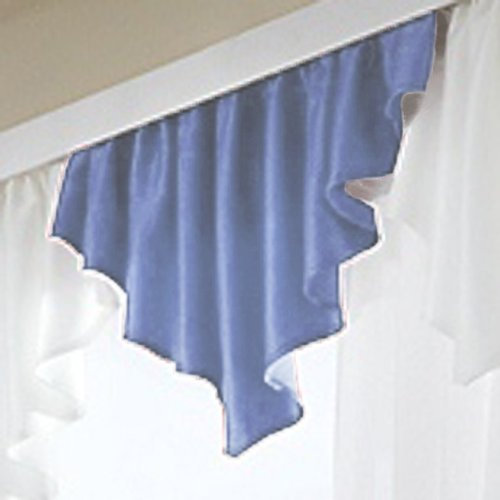 iovivo Dreieck Querbehang Isabella aus Glanzsatin, unifarben Einzel Dreieck Querbehang, hellblau, 40X80