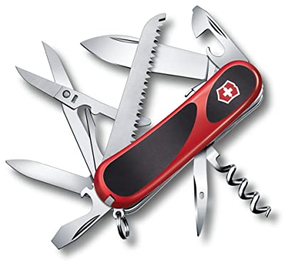 Victorinox, Evolution S17 Grip, Coltellino Svizzero, Originale, Multiuso, Campeggio, 15 Funzioni, Lama, grande, Apriscatole, Bloccabile