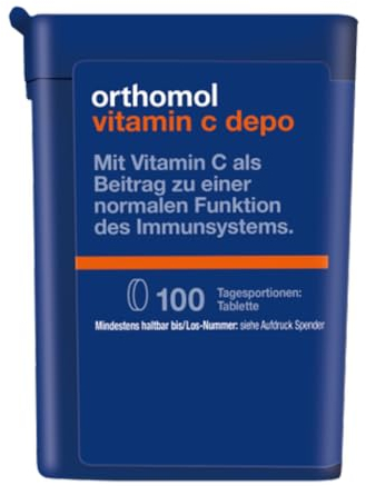Orthomol Vitamin C depo - Nahrungsergänzungsmittel mit Vitamin C als Beitrag zu einer normalen Funktion des Immunsystems - Tabletten à 100 x Tagesportionen