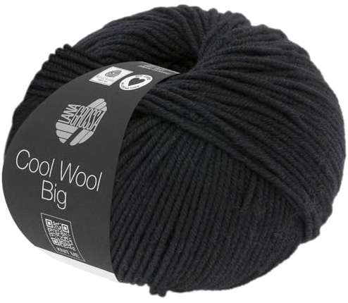 LANA GROSSA Cool Wool Big | Extrafeine Merinowolle waschmaschinenfest und filzfrei | Handstrickgarn aus 100% Schurwolle (Merino) | 50g Wolle zum Stricken & Häkeln | 120m Garn FB 627