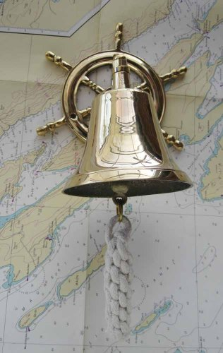 Glocke Steuerrad Schiffsglocke Wandhalterung Messing