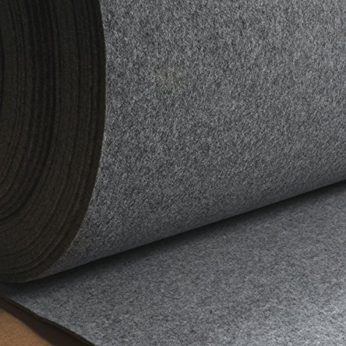 Stoff am Stück Stoff Polyester Filz hellgrau meliert stabil 4 mm dick Bastelfilz 100 cm grau