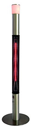 SUNTEC Halogen Terrassenheizstrahler Heat Patio Halogen 1500 LED [Für Terrasse, Garten, Balkon, etc., strahlwassergeschützt, kurze Aufheizzeit, LED-Farbwechlser, Fernbedienung, max. 1500 W]