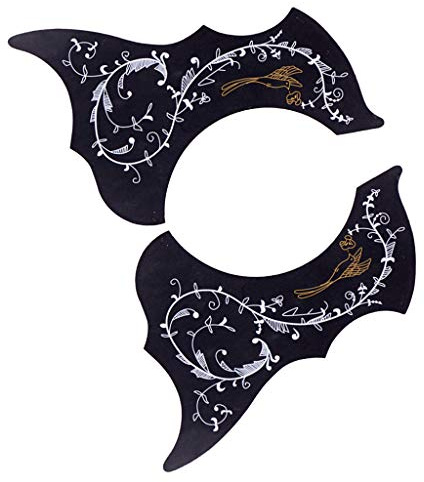 Homyl 2 x Gitarre Schlagbrett Pickguard Schlagschutz für 40/41'' Akustikgitarre Westerngitarre Konzertgitarre, Schwarz