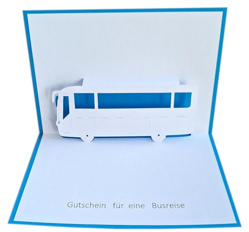 Gutschein für eine Busreise - Pop up Karte