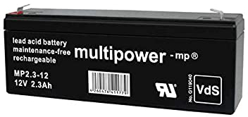 Multipower Batteria al piombo 12 V, 2,3 Ah, connettore 4,8 mm, VdS
