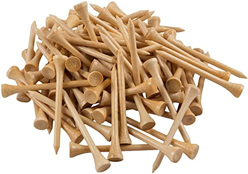 Namvo 30 Stück Premium Bambus Golf Tees 70 mm Länge, umweltfreundlich, stark, nachhaltig, biologisch abbaubar