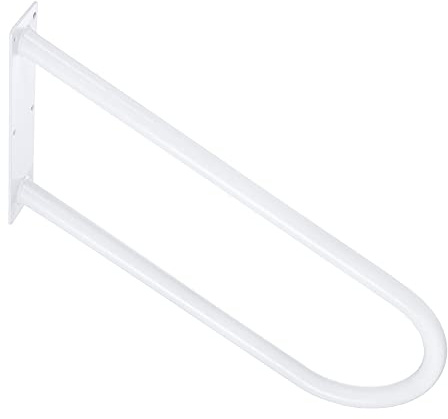 Metall-Handlauf Handlaufbügel Haltebügel Treppenbügel Haltegriff Stützgriff - für Treppen Treppenhaus Treppengeländer Eingang Pool Haus Garten (Länge - 80 cm, Weiß)