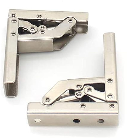 2 Pièces Charnières pour Placards, Charnières Pliant 90/180 Degré Recouvrante Charniere Porte en Acier Inoxydable Charniere Meuble Cuisine Invisible