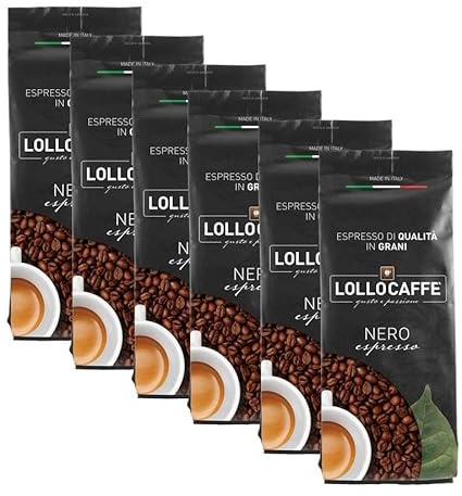 Lollo Caffè - Caffè in grani Espresso Nero1 kg x 6