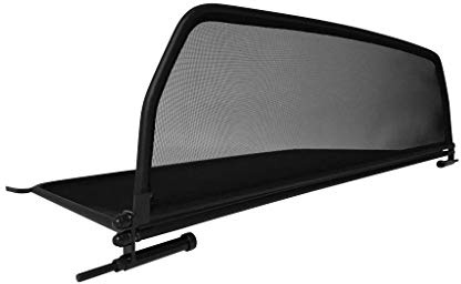 PureWind Windschott kompatibel mit VW EOS Baujahr 2006-2016 (Schwarz) – Windschott Universal mit Schnellverschluss ohne Tasche