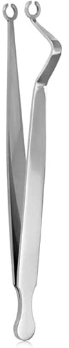 Surgical Steel Body Piercing Tool Forceps Needle Pipe Clamp Piercing Tweezer Tool Ring Plier Nose Lip Belly Septum Piercing Tool