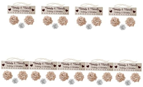 NUOBESTY 9 Sätze Geschenke the hallow event leerer Kalender Holzanhänger hochzeitsdeko das Geschenk hölzernes Hängebrett Erinnerungstafel Haushalt schmücken Geburtstagskarte Plakette Mutter