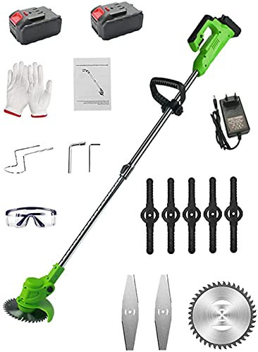 BDCXUX Cordless lawn Mower Portable Electric lawn Trimmer Hand lawn Mower Battery Operated Electric lawn Adjustable Handle Height for Yard And Garden