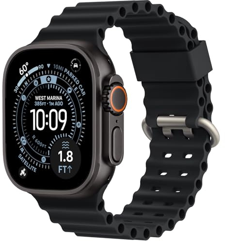 Higgs Ocean Bracelet Silicone Apple Watch 49mm/46mm/45mm/44mm/42mm | Homme Femme, Compatible Séries Ultra/Ultra 2/11/10/9/8/7/6/5/4/3/2/1/SE, Sportif, Perforé, Respirant