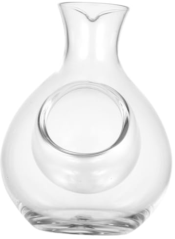 Decanter per Liquori Stile Giapponese 300ml in Vetro | Bocca Inclinata, Bianco, Design Semplice e Pratico, Contenitore in Vetro senza Piombo