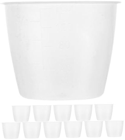 FUNNETOYU 12piezas Taza Medidora De Arroz Transparente Accesorio para Olla Arrocera Medidor De Ingredientes Líquidos Base Redonda Reutilizable para Cocina