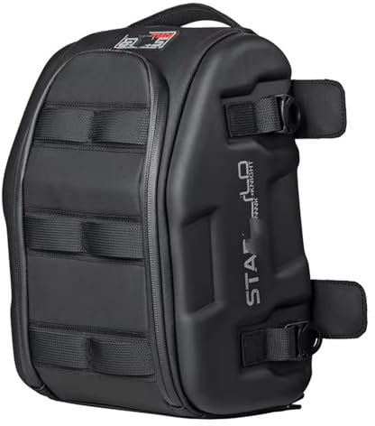 FVGOKMNA Bolsas para El Asiento Trasero De Motocicleta Color Negro para Tanque De Combustible Resistente Al Agua para Carreras para Gran Capacidad Rígidas para Equipaje Bolsa para Sillín de Moto