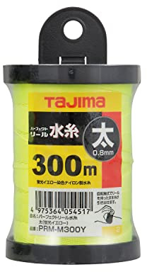 Tajima Masons Line, Fluorescent Yellow, 300m/984ft, Bold | Professional masons line, fluorescent yellow shade, bold design, easy to use spool, trusted Tajima quality, PRMM300YT
