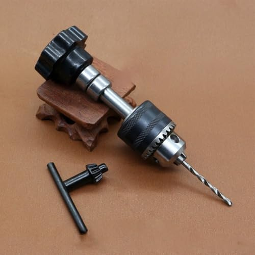 Jotekonoby Taladro manual para carpintería, portabrocas manual con agarre antideslizante de 0,5 a 10 mm, construcción de aleación ligera, taladro portátil de mano para (0,5-6,5 mm)