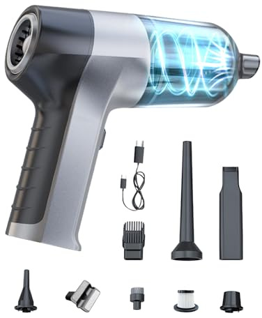 Handheld Vacuum Cleaner, 7 in 1 Powerful Handheld Car Vacuum Cleaner Cordless, 450ml Large Dust Bin, 15000Pa Rechargeable Lightweight Portable, Mini Vacuum for Home Pet Hair Cleaning, Father Gifts