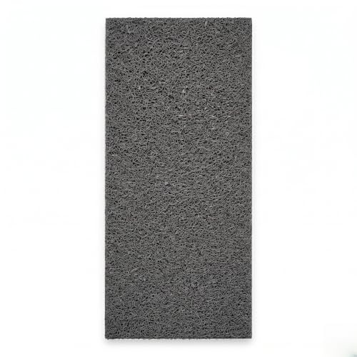 Felpudo de Rizo de PVC para Entrada Comercial Candela, Alfombra Atrapasuciedad Antideslizante y Drenante Interior y Exterior, Rollo a Medida de 120 cm de Ancho, Color Gris - 120 x 400 cm