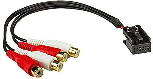 tomzz Audio 7557-000 Adattatore AUX IN Line-Out compatibile con Audi Seat Skoda VW Quadlock a 12 pin per l'accoppiamento a 4 canali