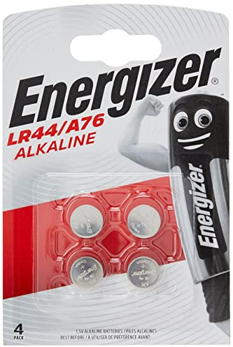 Energizer LR44/A76 Alkaline Batteries, 1.5V, Pack of 4