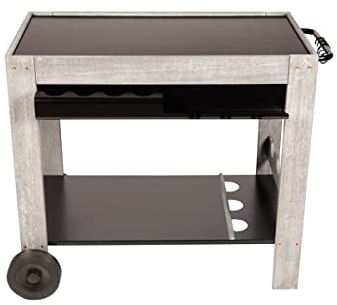 Somagic Perla - Carrito plancha, color negro y gris