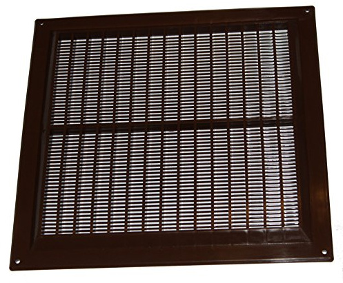 Lüftungsgitter - Abluftgitter Kunststoff mit Insektenschutz: 250 x 250 mm - braun , vr2525b
