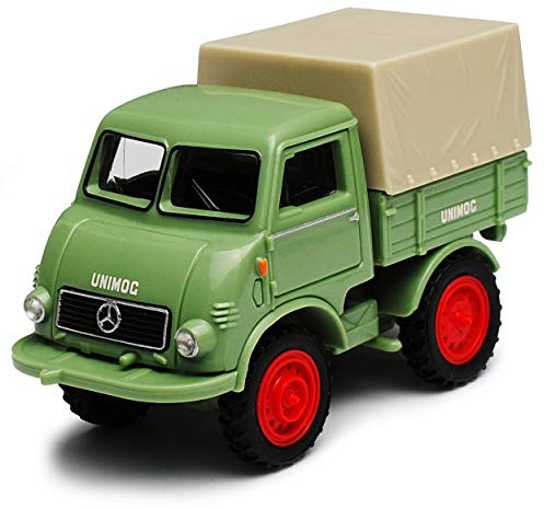 Wiking Mercedes-B Unimog mit Pritsche und Aufsatz U401 Grün LKW Truck H0 1/87 Modell Auto