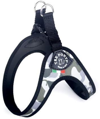 TRE Ponti Geschirr Easy Fit Classic mit Click-Verschluss div. Farben und Größen, Größe:Gr.1/25-30cm / bis 3kg, Farbe:America-Camouflage