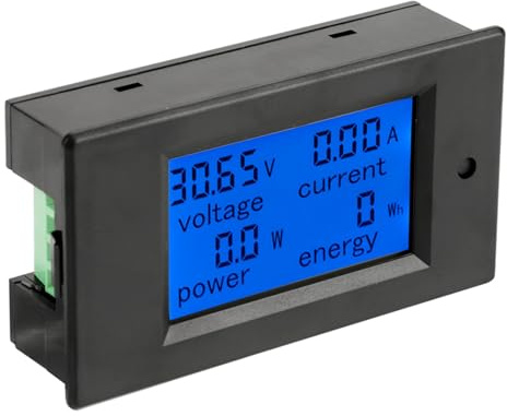 Estink Multimetro Digitale, Voltometro e Amperometro DC 8-100V 100A/10000W con Shunt da 100A PZEM-051 Misuratore Corrente Elettrica per Batteria e Resistenza di Scarica Display LCD PEACEFAIR