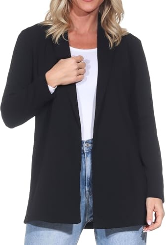 JDY Jdygeggo L/S Blazer Jrs Noos Chaqueta de Traje, Negro, S para Mujer