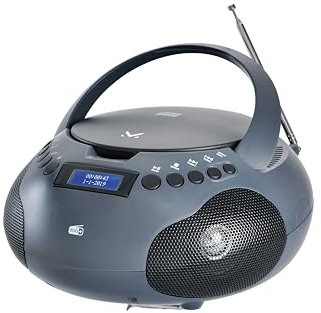 Majestic AH 264 DAB - Boom Box Portatile con Lettore CD, Radio DAB e FM, Ingresso AUX-IN, Nero
