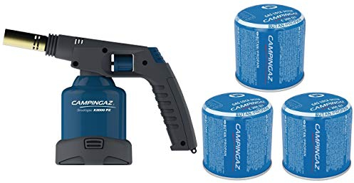 Lötlampe SOUDOGAZ X2000 PZ mit 3 x CAMPINGAZ Stechkartuschen