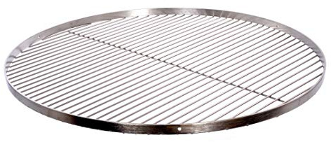 Grillrost Ø 80 cm mit Reling 20 mm 4 mm Edelstahl für Schwenkgrill BBQ Dreibein