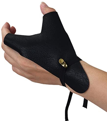 Haplws Bogenhandschuh PU Leder Bogenschießen Schießhandschuh für die Linke Hand Bogenschießen Guard Handschutz Klammer