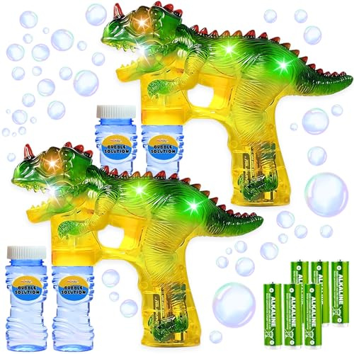 Bubble Guns for Kids Automatic Bubble Machine Toy | Dinosaur Bubble Maker Blower Outdoor Toys for Toddlers Boys Girls Bubble Shooter for Backyard Play