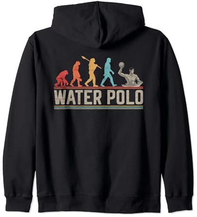Waterpolo Evolución Divertido Natación Polo Acuático Sudadera con Capucha