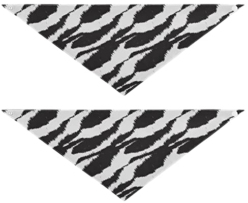 2 Stück Hundehalstücher Haustier Bandana Schal Druckknopf Dreieck Lätzchen Halstuch Set Haustier Urlaub Zubehör Dekor für kleine bis große Welpen Hunde Katzen Medium Animal Print