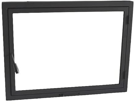 New Backofentür 80x45 Kamintür mit Glas Ofentür Kamintür Pizzaofentür Gußeisen Steinofentür Das Türchen zum Ofen | Öffnungsrichtung: Rechts | Der Griff Links | Modell P1