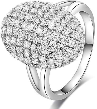 Anillo de cristal brillante chapado en plata con circonita cúbica de Vampire Twilight Bella's, anillos de recuerdo de luz diurna, luna nueva, amanecer, compromiso, boda, anillos de dedo para mujeres y