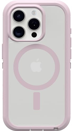 OtterBox Schutzhülle für iPhone 15 Pro (nur Defender Series XT), transparent, Bildschirmlos, robust, rastet an MagSafe mit Schlüsselband