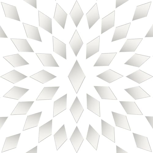 OLYCRAFT 500 Stück Rhombus Bastelspiegel Mosaikfliesen 14.5x29mm Selbstklebende Acryl Mosaikfliesen Rhombus Spiegelfliesen Acrylfliesen Mit Spiegeleffekt Für DIY Kunsthandwerk Kunst Wand