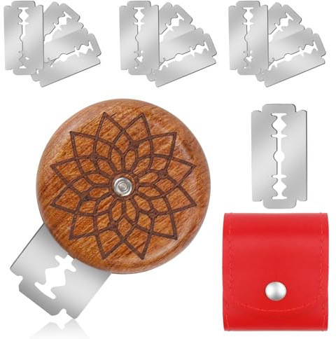 SANOU Couteau à Pain Lame a Pain Lame De Rasoir à Rasoir Boiteux Outil De Coupe De Pain Avec 10 Lames Pour Marquer La Pâte Faite Maison Outil De Cuisson Du Pain