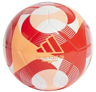 adidas Unisex Île-De-Foot 24 Club Ball White/Glow Orange/Solar Red 4