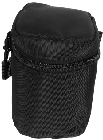 TINEASUR 2St Linsentasche Hundekamera Neoprentasche DSLR kameratasche Wasser schutztasche Camera Bag Zubehör für Kameraobjektive Objektivbeutel aus Nylon mit Reißverschluss Schwamm Black