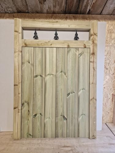 Wooden Garden Gate Pedestrian Gate Wooden Pressure Treated 4ft 120cm,wooden garden gate, garden gates wooden, garden gates wooden tongue and groove, (120cm High x 60cm Wide x 5cm deep)