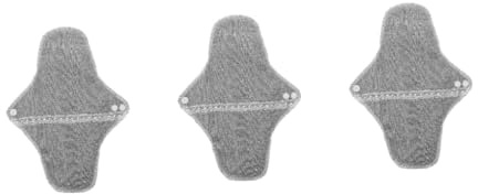 Ipetboom 3 Piezas toalla higiénica lavable Servilleta período de almohadillas de algodón hisopos wc pastillas wc almohadilla de algodón compresas menstruales reutilizables